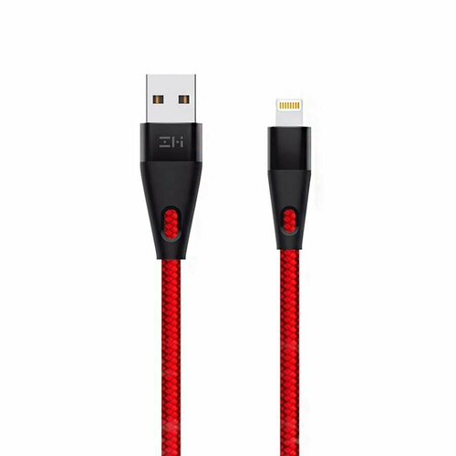 кабель usb lightning xiaomi zmi mfi 200 см 3a 18w pd al881 black Кабель USB/Lightning Xiaomi ZMI MFi 100см 3A 18W PD AL806 Red