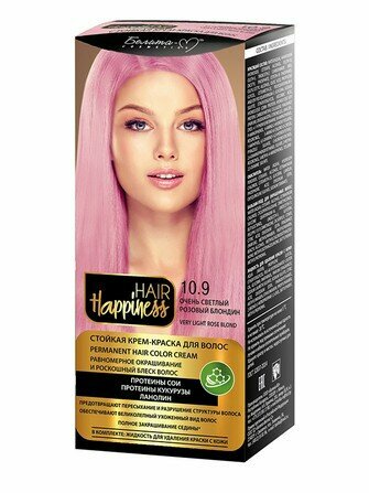 Белита-М Hair Happiness Крем-краска для волос аммиачная 10.9 розовый блондин