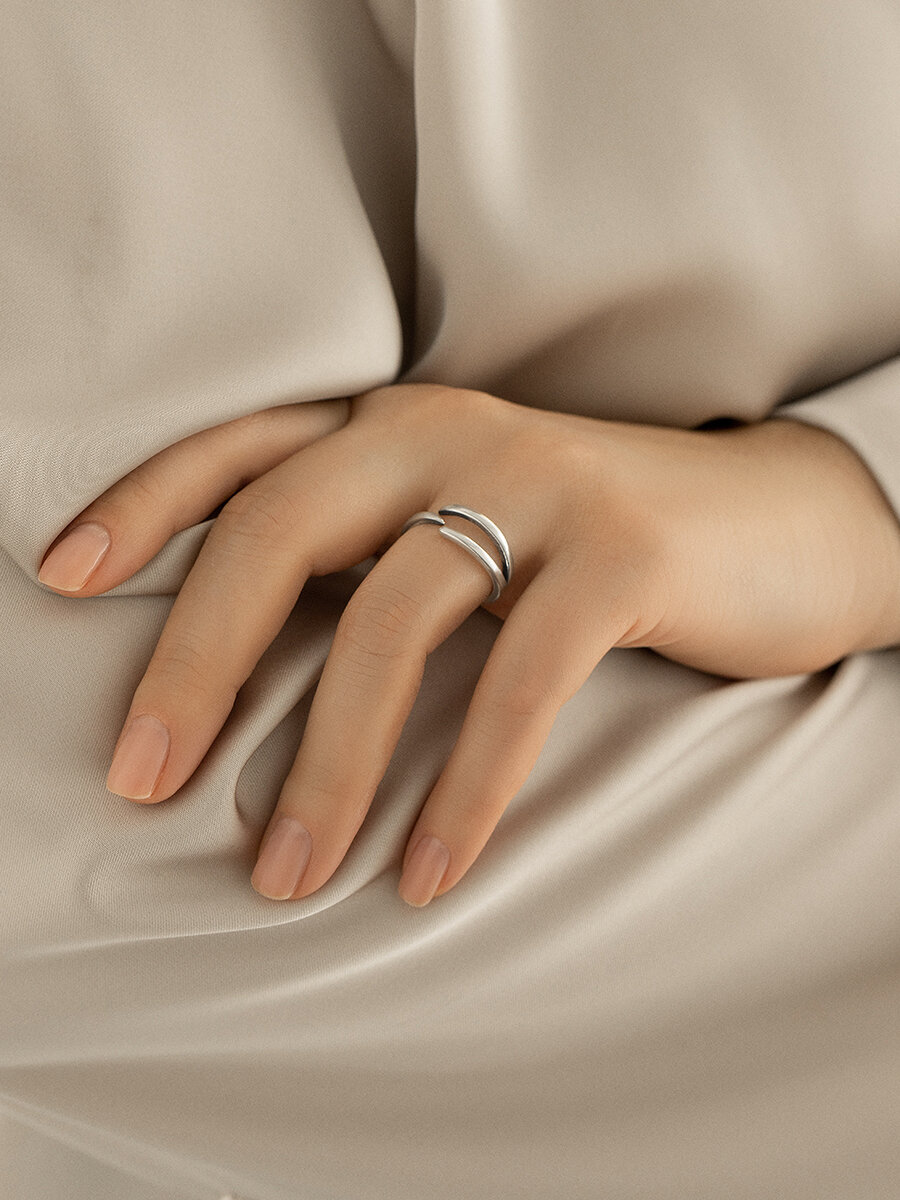 Кольцо SILVER24, серебро, 925 проба, чернение, безразмерное