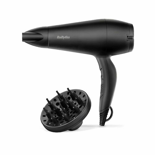 Фен для волос Babyliss D215DE 2000 Вт 2 скорости холодный воздух съёмная решётка диффузор и концентратор черный 520000₽