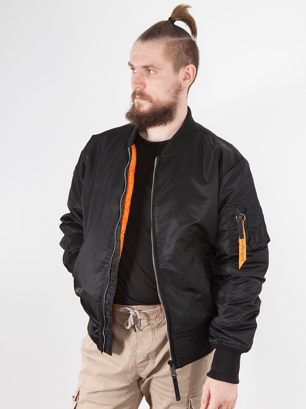 Куртка мужская Apolloget B-17 Black/Orange M