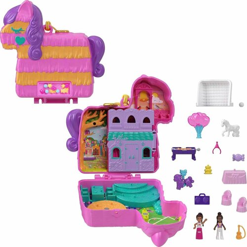 Игровой набор Polly Pocket , вечеринка с пиньятой в виде лошади. HKV32 набор игровой real littles рюкзачок с 4 сюрпризами 25279