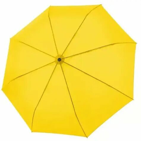 Зонт Derby, автомат, 3 сложения, купол 93 см, 8 спиц, желтый