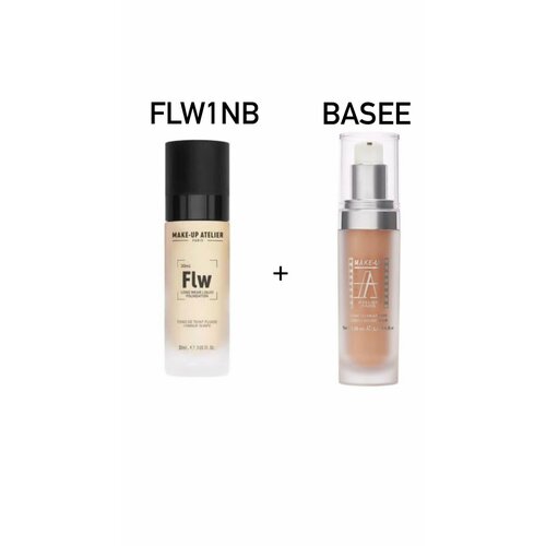 Набор косметики Make-up Atelier Paris водоустойчивый тон FLW1NB и база с эффектом сияния BASEE
