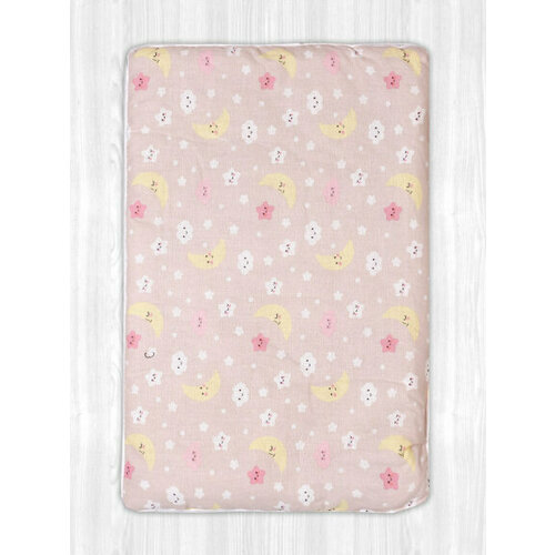 Подушка для малыша, бязь 40*60*2 см ПД46 звезды и месяц. Комплект - 7 шт.