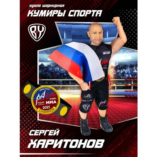 BY Кукла шарнирная Кумиры спорта Сергей Харитонов ABS PVC текстиль 29см 604₽