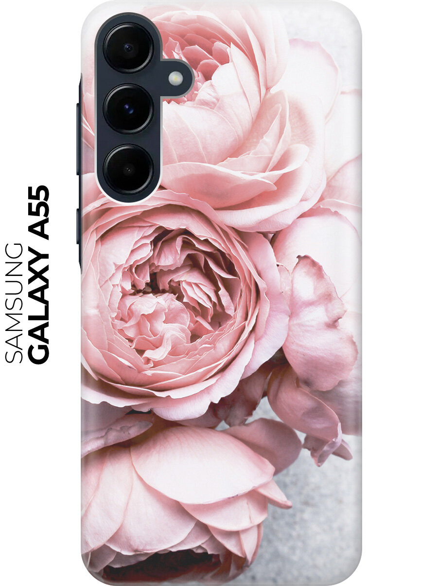 Силиконовый чехол на Samsung Galaxy A55 / Самсунг А55 с рисунком "Нежность"