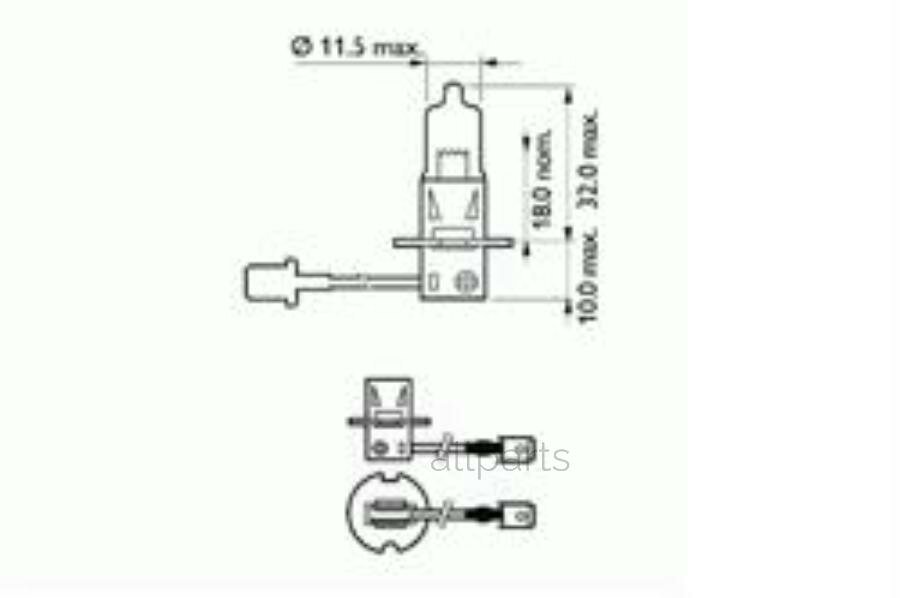 SCT GERMANY 202020 Лампа накаливания H3 White 12V 55W PK22s