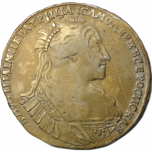 клуб нумизмат монета 1 2 гривны серебро полтина новгородского типа Монета Полтина 1734