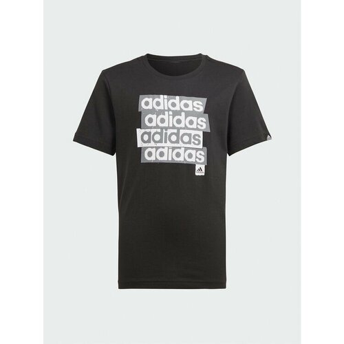 Футболка adidas, размер 7/8Y [METY], черный