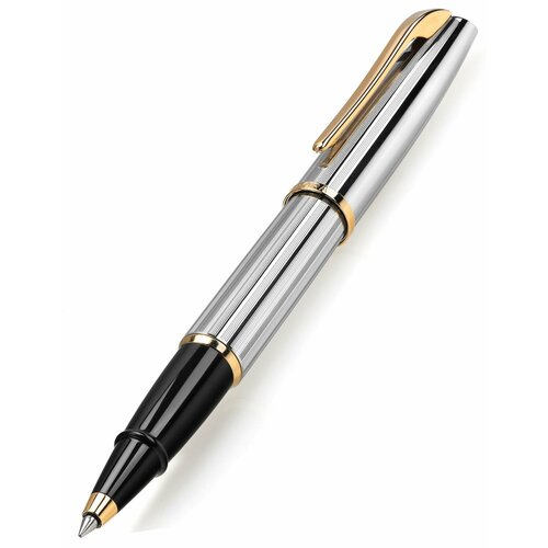 шариковая ручка aurora talentum celeste resin barrel and cap chromed trim au d31 a 3 Ручка-роллер AURORA Style Chrome Plated Barrel and Cap Gold Plated Trim (AU E74)