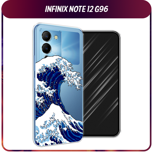 Силиконовый чехол на Infinix Note 12 G96 / Инфиникс Ноут 12 G96 Волна в Канагаве, прозрачный силиконовый чехол на infinix note 12 g96 инфиникс ноут 12 g96 scrooge supergold прозрачный