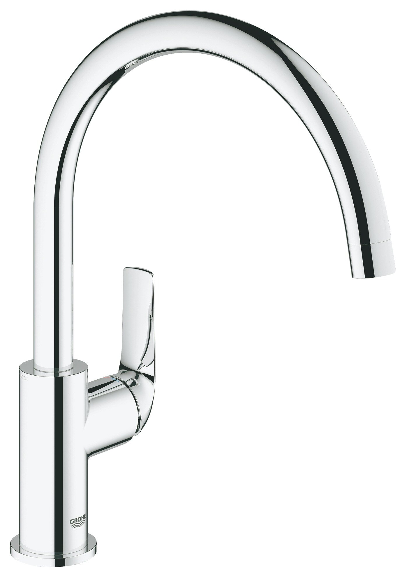 Смеситель для кухонной мойки GROHE BauCurve, высокий излив, хром (31536001)