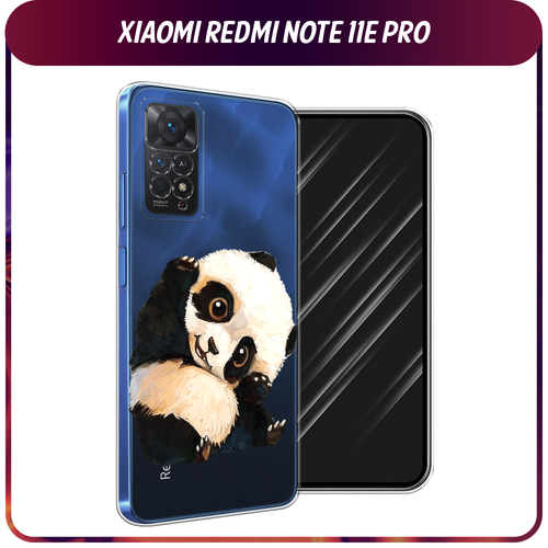 Силиконовый чехол на Xiaomi Redmi Note 11 Pro/11 Pro 5G/11E Pro / Сяоми Редми Нот 11E Про Большеглазая панда, прозрачный силиконовый чехол на xiaomi redmi note 11 pro 11 pro 5g 11e pro сяоми редми нот 11e про планеты в космосе прозрачный