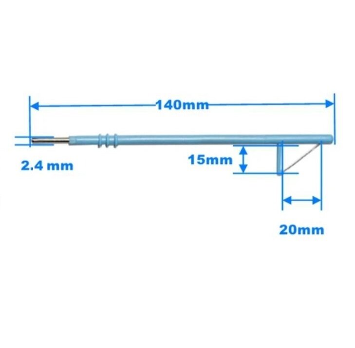 Электрод-парус монополярный удлиненный, конизатор большой 20х15 (0,3мм) штекер 2,4 мм
