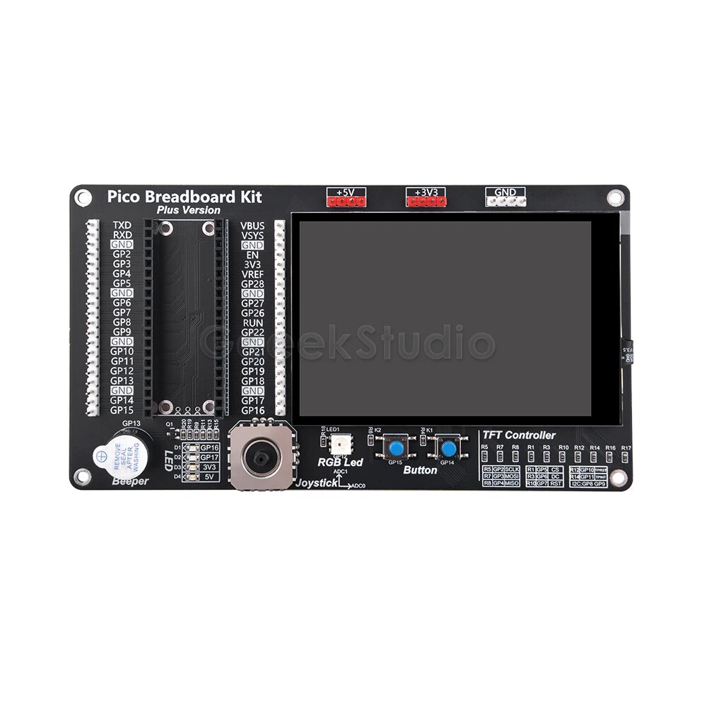 Geeekpi Комплект макетной платы Raspberry Pi Pico/Pico W/2 с сенсорным экраном