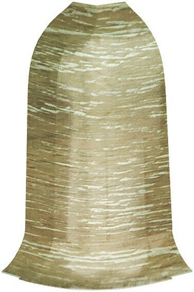 Наружный угол для плинтуса, глянцевый, цвет дуб флидвуд, 60 мм