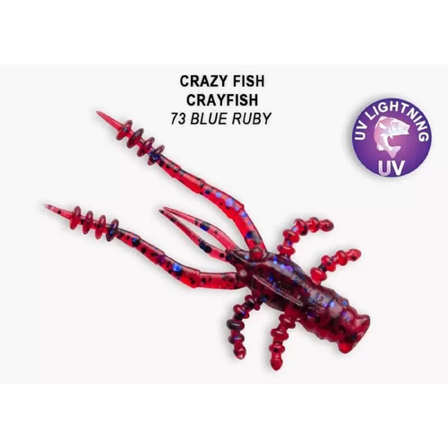 Силиконовая приманка мягкая съедобная Crazy Fish Crayfish 1.8