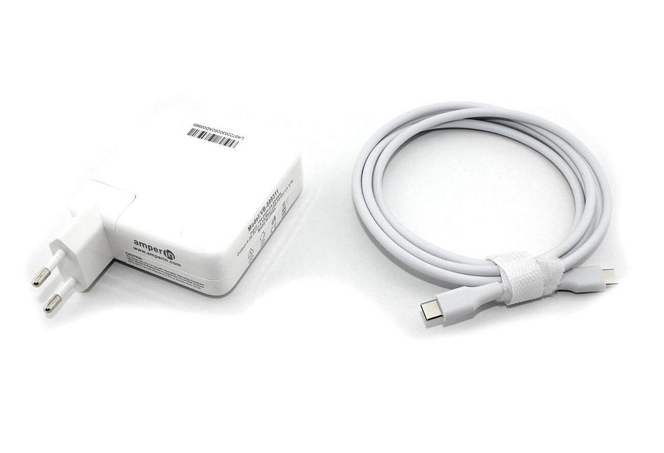 Блок питания Amperin AI-AP87C для ноутбуков Apple A1719, A1534, A1708, A1706, A1989, A2159 20.2V 4.3A 87W USB Type-C тип VB
