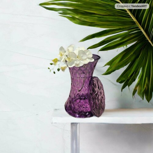 Стол Stone пластиковый дизайнерский сиреневый фиолетовый прозрачный Sotogrande