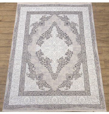 Ковер Турецкий Prado дизайн N893A цвет WHITE / GRAY2 0.8x1.5м