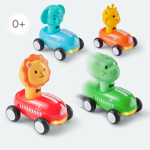 331945 Игрушки машинки инерционные Happy Baby HAPPY RIDERS набор машинок детский игрушки для малышей разноцветные 3084₽