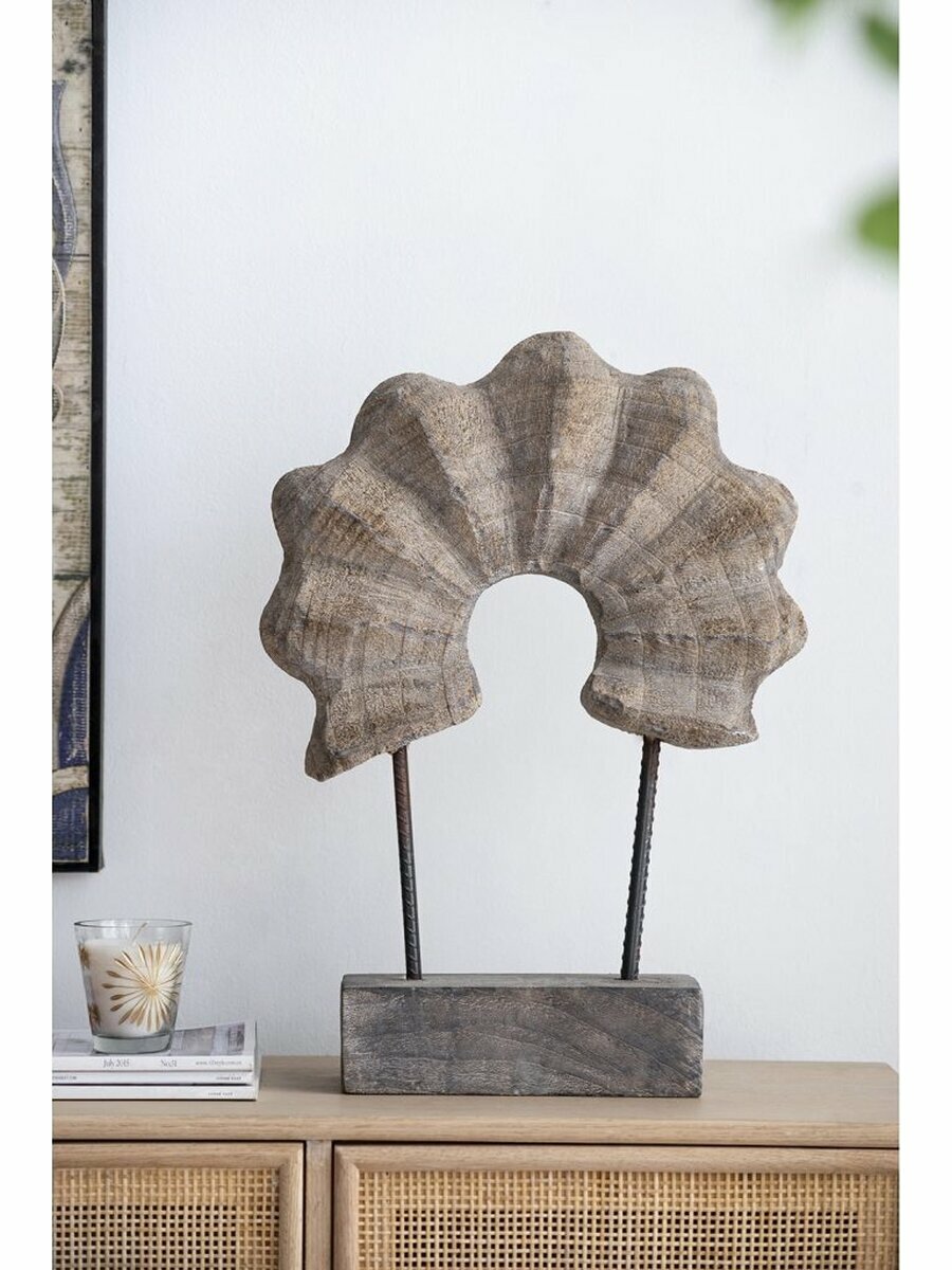 48697 Декор настольный 36х12х51см, Дерево павловнии, железо, Glasar