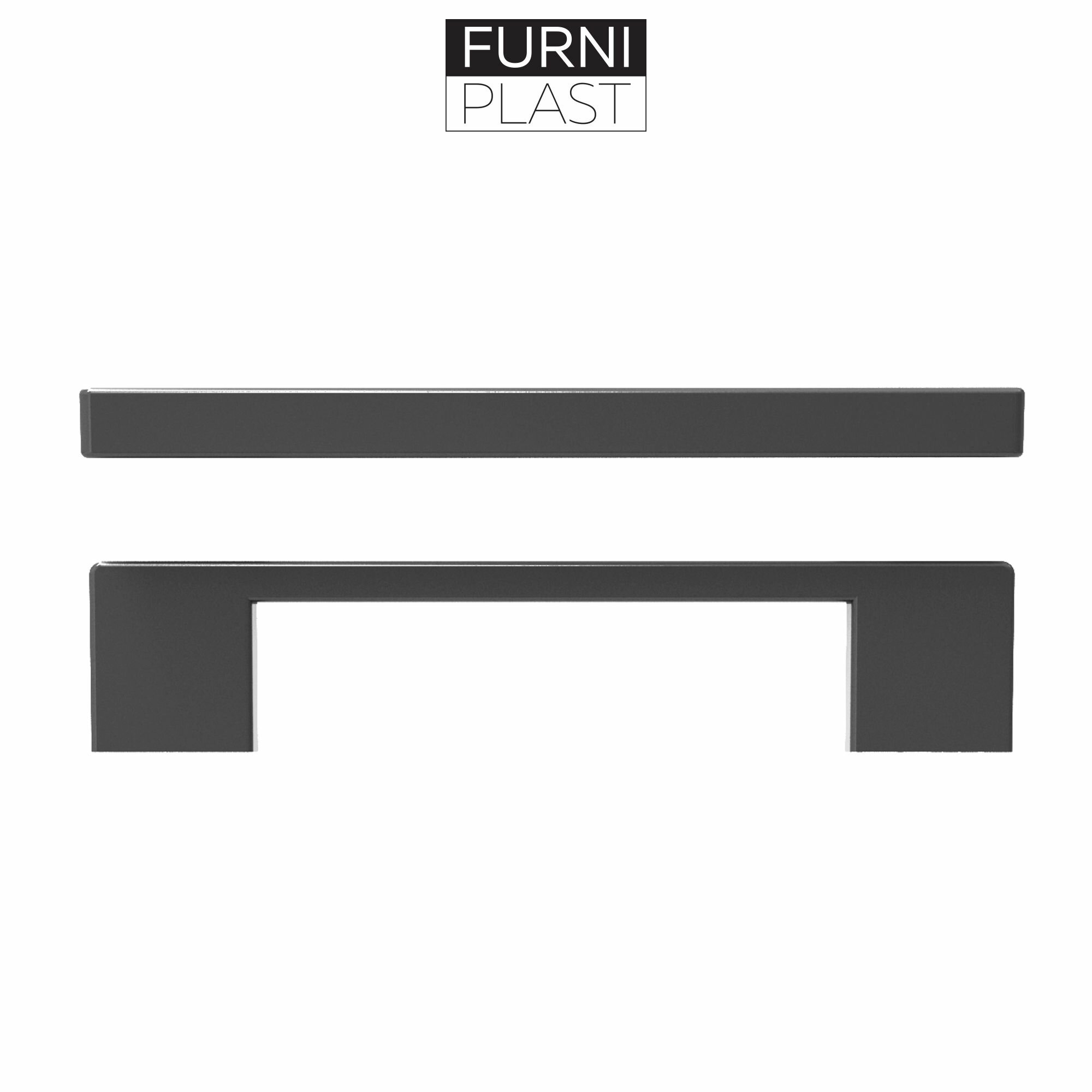 Изображение Ручка мебельная Лифт 96/128-02М FurniPLAST, черный, 96/128 мм, 8 шт.