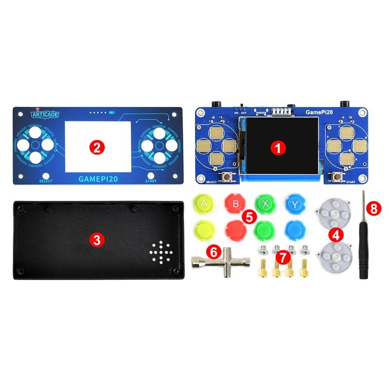 Spotpear Играющий комплект для Raspberry Pi Zero, GamePi20 Acce