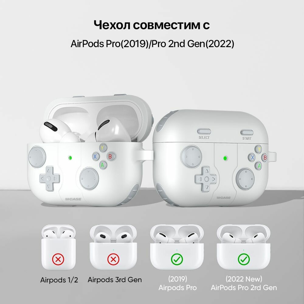 Чехол силиконовый для наушников Air Pods Pro/Pro 2 (2022), футляр — фото 1