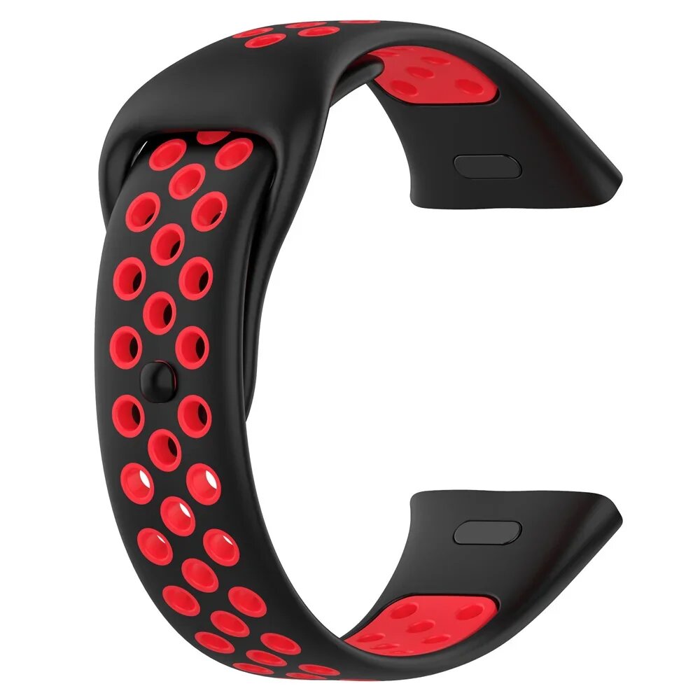 Силиконовый ремешок FIFATA для Redmi Watch 3, Red black, Redmi Watch 3