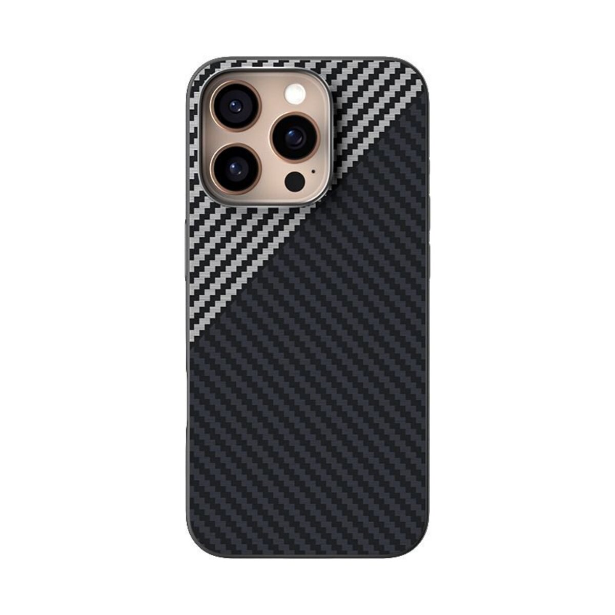Чехол Питака MagEZ Carbon Fiber Military-Grade Protective Case для iPhone 15 Pro Max-Белый