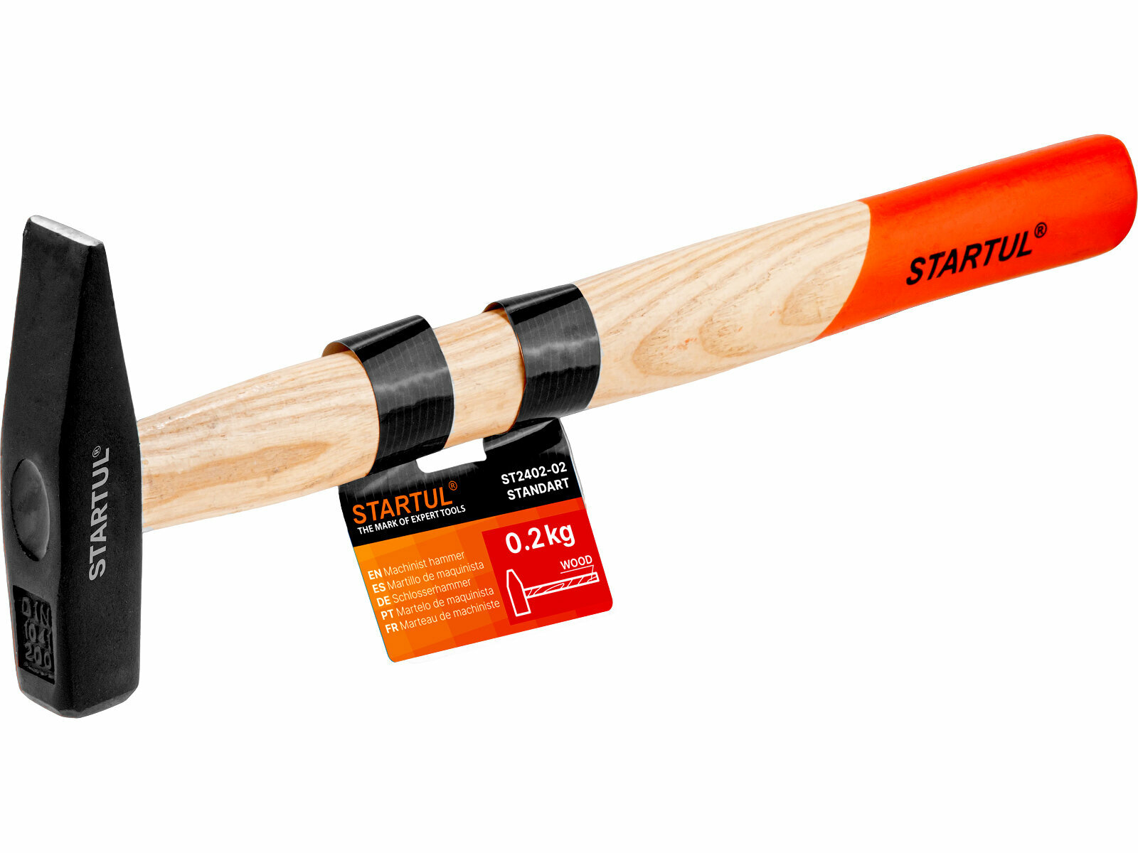 Молоток слесарный 02 кг STARTUL Standart с деревянной ручкой (ST2402-02)