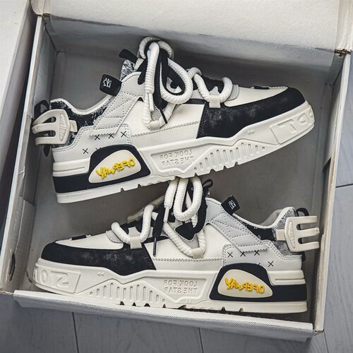 Изображение товара MOOCIE Мужская обувь 2025 года, новые летние повседневные белые кроссовки из дышащей сетки для студентов, оригинальные универсальные спортивные модные кроссовки, EU:40