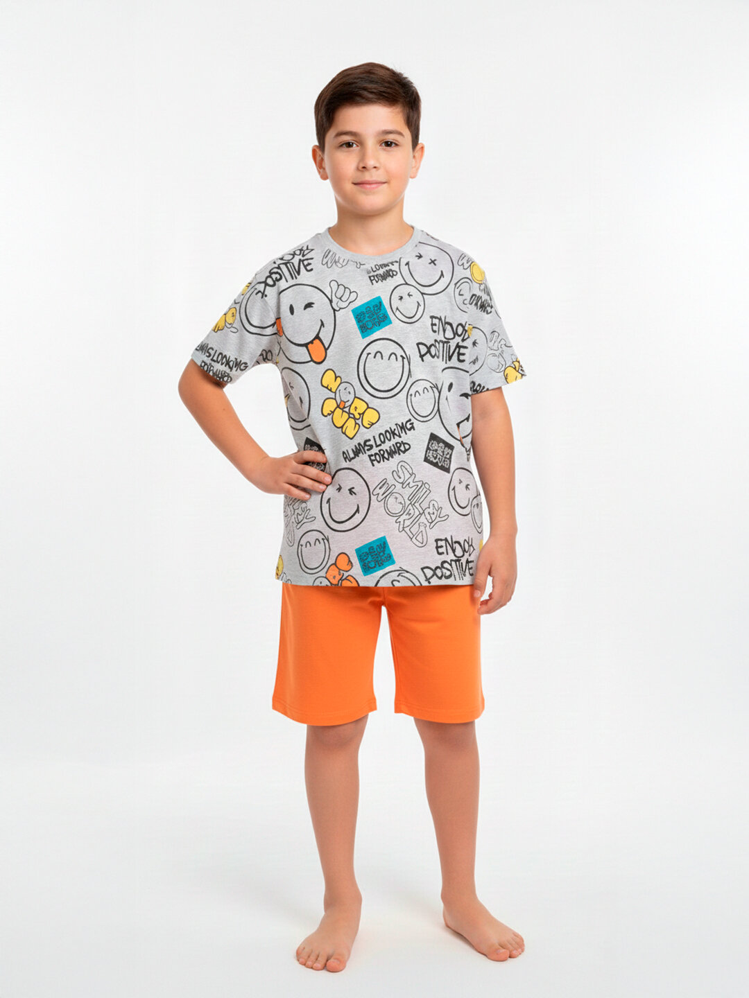 Пижама neo, размер 140, оранжевый — фото 1