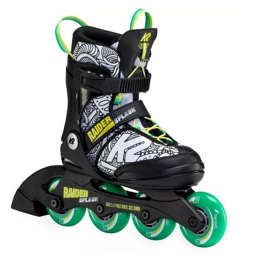 фото Детские ролики k2 raider splash - 2021 black/yellow р.35-40