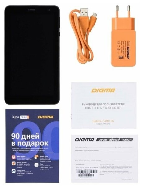 Планшет Digma Optima 7 A101 3G 7", 1GB, 8GB, 3G, Wi-Fi, Android 11.0 Go черный [tt7223pg] [tt7223pg]