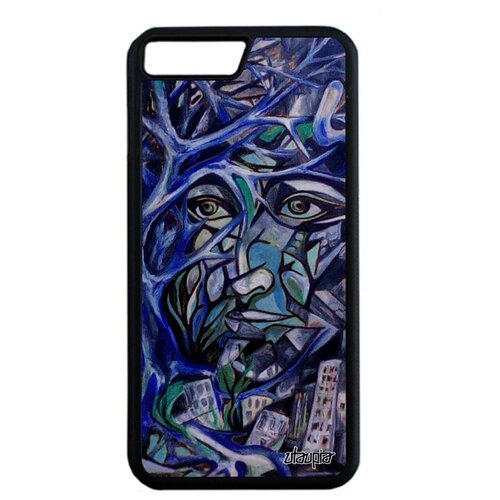 фото Противоударный чехол на телефон // iphone 8 plus // "взгляд" картина дизайн, utaupia, бирюзовый