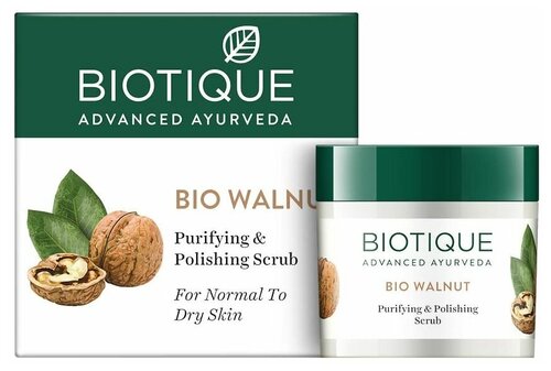 Скраб Biotique Bio очищающий и полирующий с Грецким Орехом, 50 г