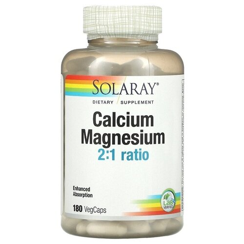 Solaray Calcium Magnesium 2:1 Ratio 180 капс (Solaray)