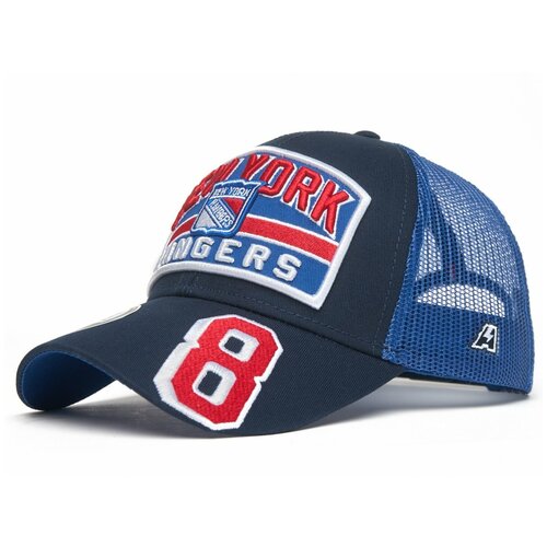 фото 31564 бейсболка atributika & club new york rangers №8 p.55-58 (синий-светло-синий)