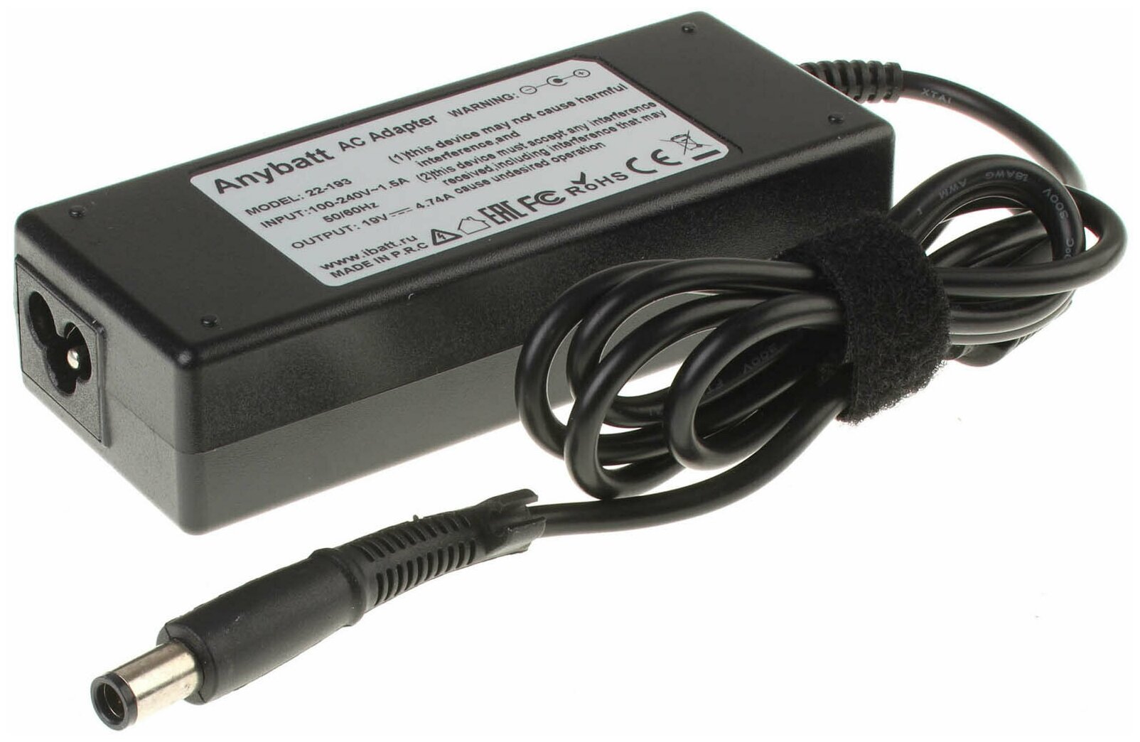 Блок питания Anybatt 22-B1-193 19V 474A 90W разъём 7.4*5.0 mm pin для HP-Compaq PPP012H-S PPP012L-E ED495AA