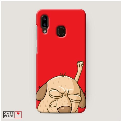 фото Чехол пластиковый samsung galaxy a30 дигги поднятая рука case place