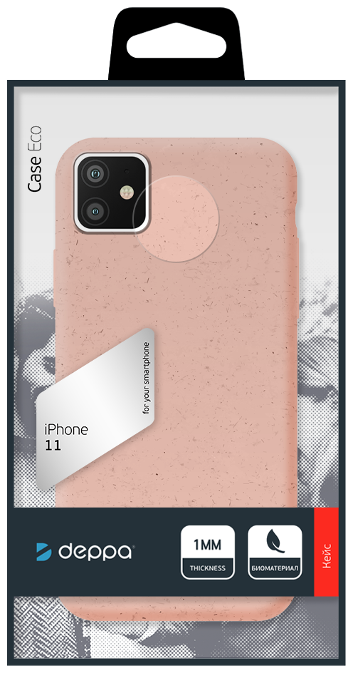 Чехол (клип-кейс) DEPPA Eco Case, для Apple iPhone 11 Pro, розовый [87274] - фото №4