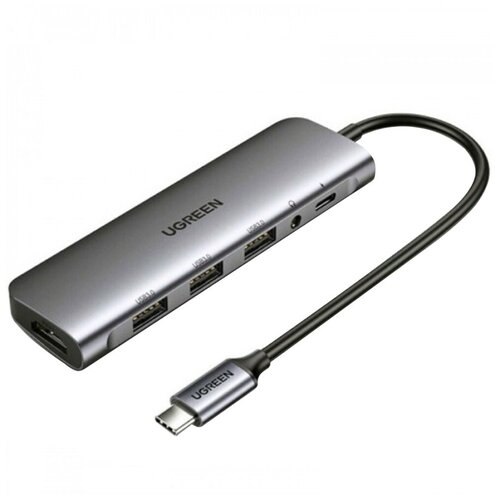Хаб (разветвитель) UGREEN 6 в 1, 3 х USB 3.0, HDMI, SD/TF