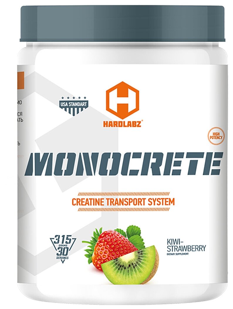 Hardlabz Креатин Monocrete, 315 г, вкус: клубника-киви