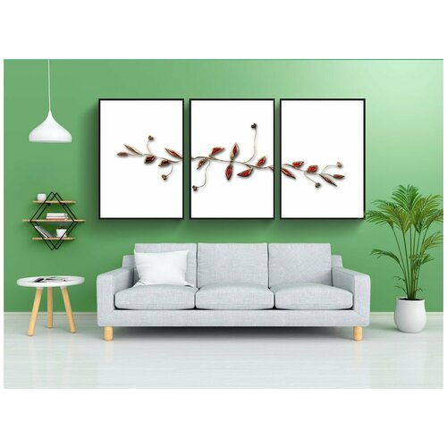 фото Набор модулных постеров для интерьера "ювелирные изделия, прозрачный фон, рубин" 60x90 см. в тубусе, без рамки lotsprints