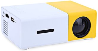 Проектор Unic YG-300 320x240, 800:1, 600 лм, LCD, 0.25 кг, белый/желтый