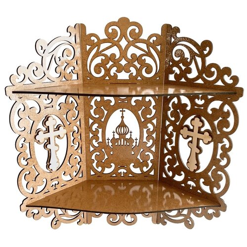 Иконостас 50 см лакированный / полка под иконы/ декор /