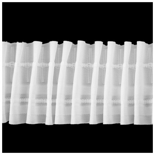 Шторная лента классическая, матовая, 6 см, 50 ± 1 м, цвет белый шторная лента матовая 7 см 30 1 м цвет белый